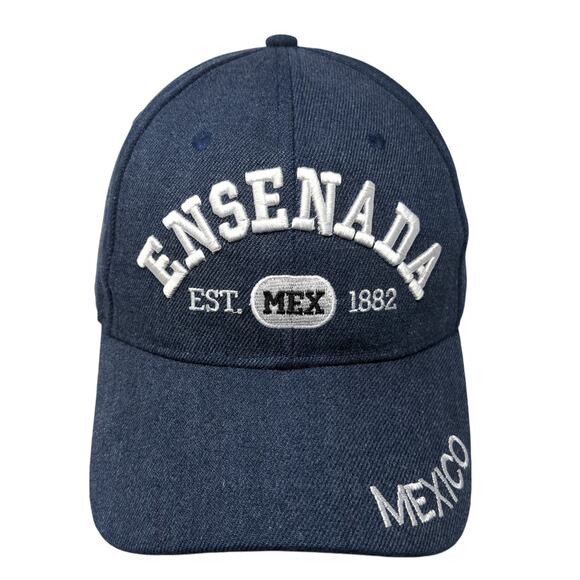 Ensenada Mexico Est. 1882 Baseball Cap Blue One Size Adjustable Embroidered - Picture 1 of 9